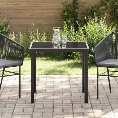 vidaXL Garden Table Black 80 x 80 x 73 cm Metal