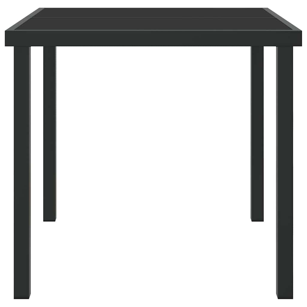 vidaXL Garden Table Black 80 x 80 x 73 cm Metal