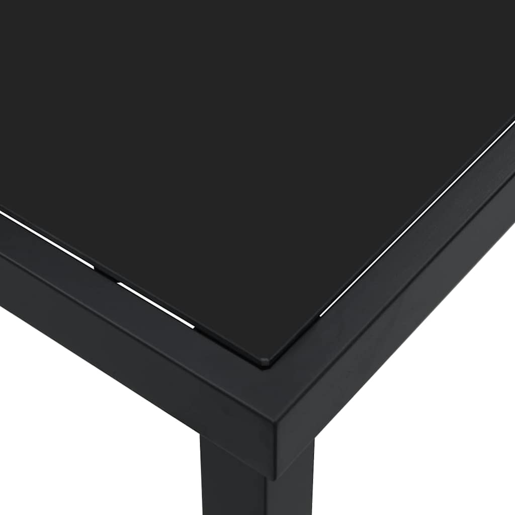 vidaXL Garden Table Black 140 x 70 x 73 cm Metal