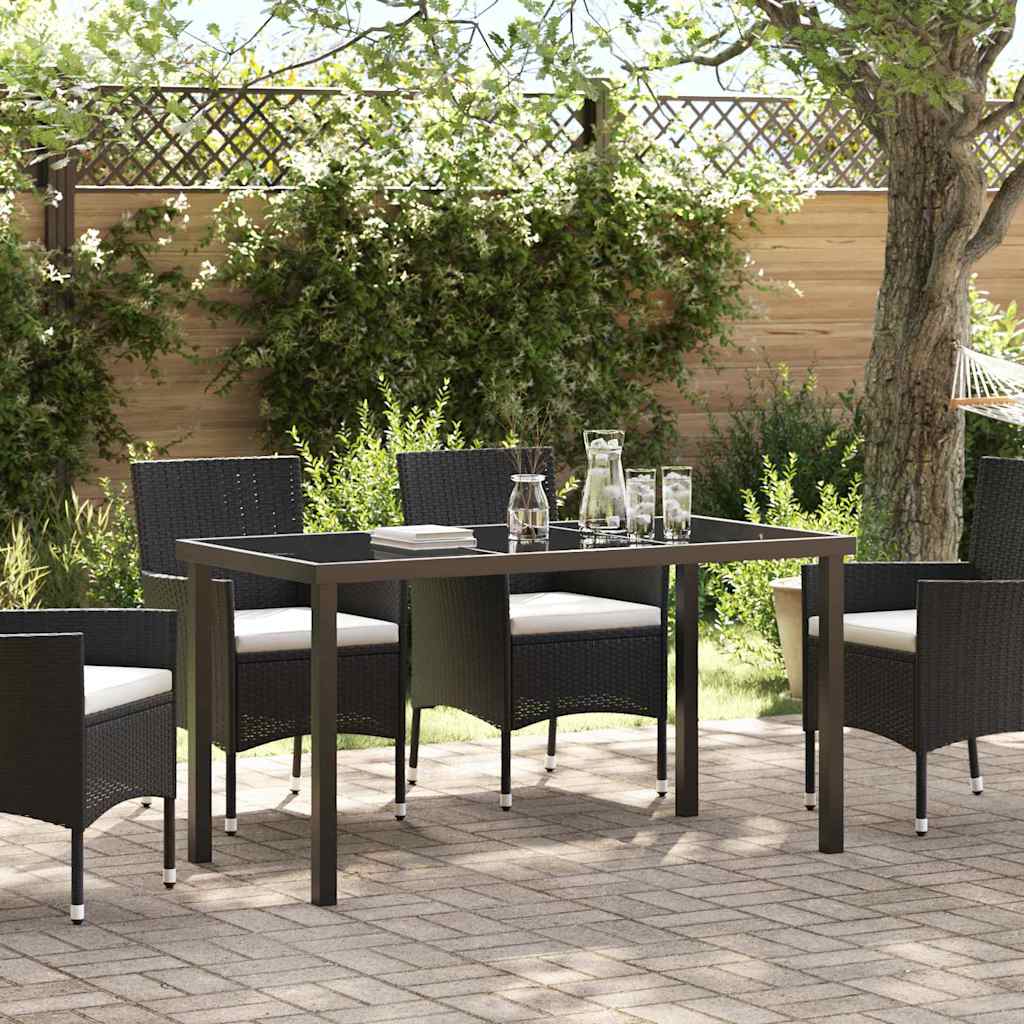 vidaXL Garden Table Black 140 x 70 x 73 cm Metal