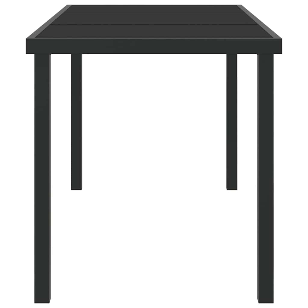 vidaXL Garden Table Black 140 x 70 x 73 cm Metal