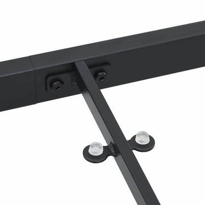 vidaXL Garden Table Black 160 x 80 x 73 cm Metal