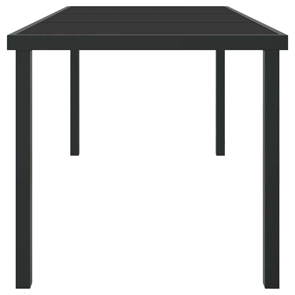 vidaXL Garden Table Black 160 x 80 x 73 cm Metal