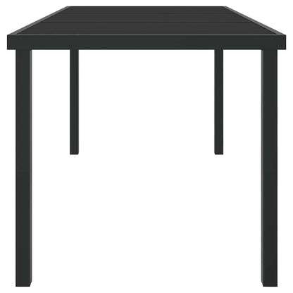 vidaXL Garden Table Black 160 x 80 x 73 cm Metal