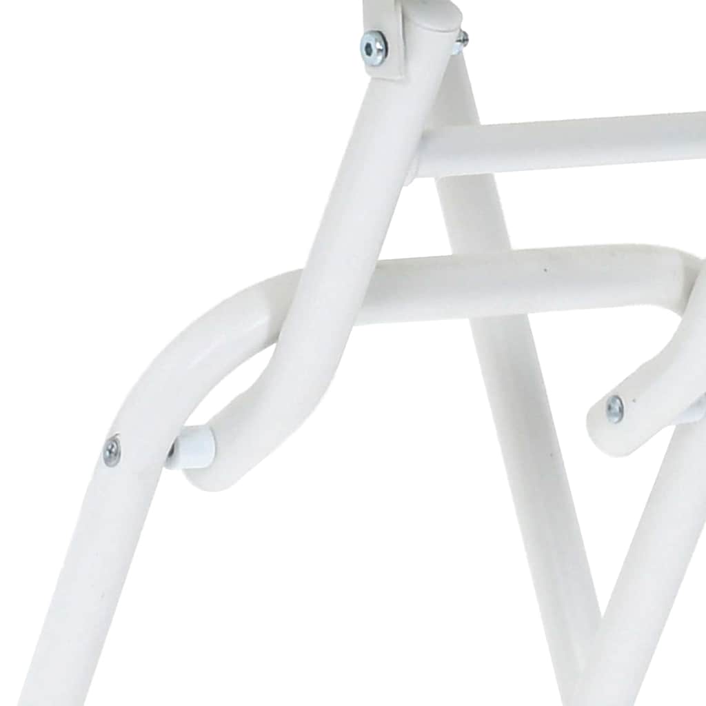 vidaXL Garden Table Folding White 50 x 50 x 72 cm Metal