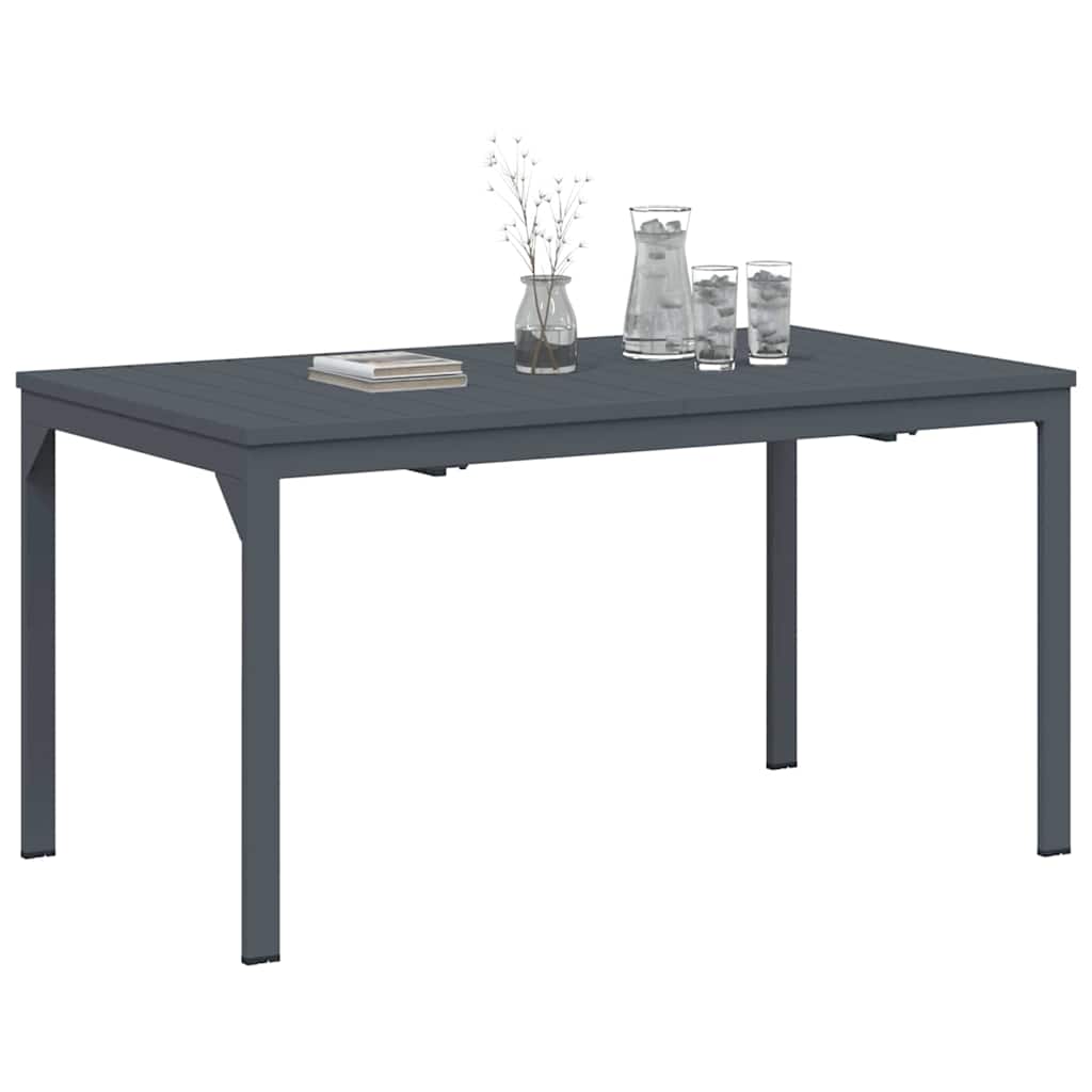 vidaXL Patio Table Anthracite 180 x 80 x 74 cm Powder-Coated Steel