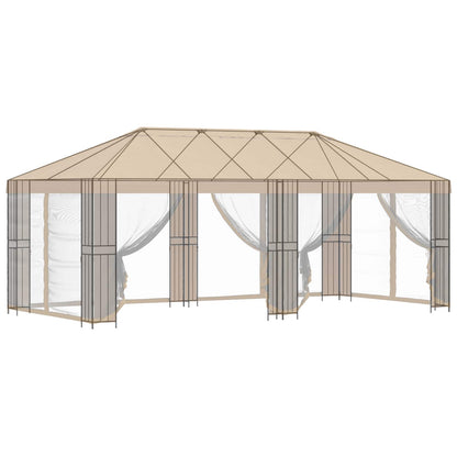 vidaXL Gazebo Frame Without Gazebo Fabric 6 x 3 m Black Steel