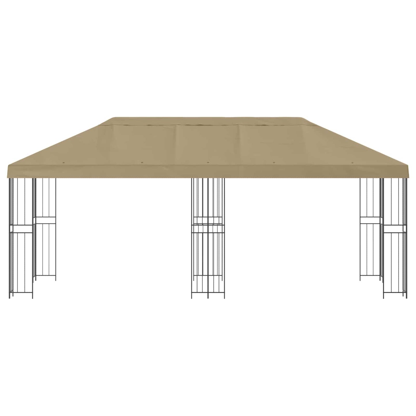 vidaXL Garden Gazebo 6 x 3 m Beige Polyester and Steel 190 gsm