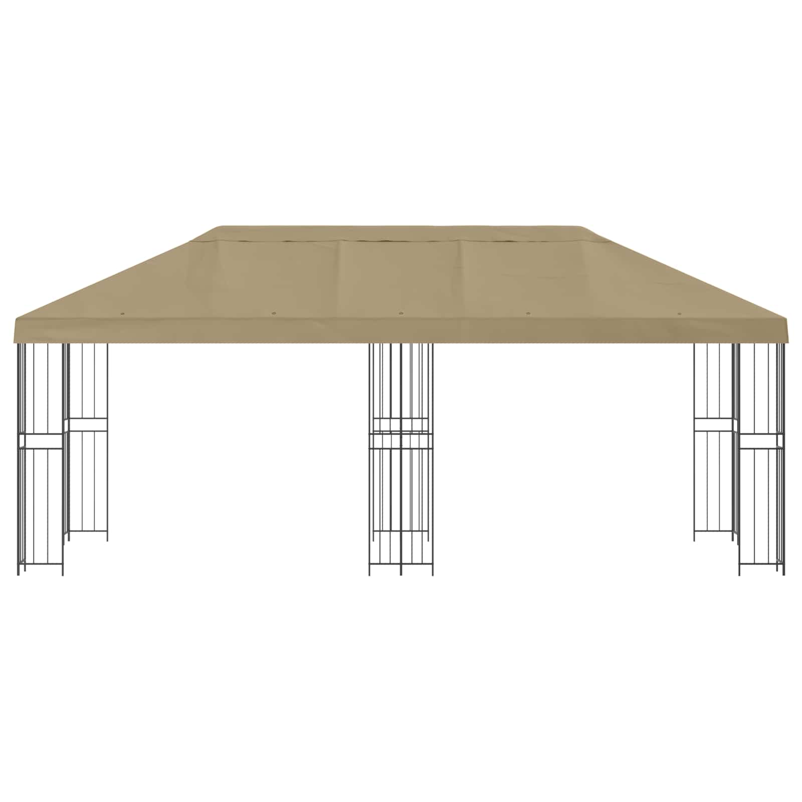 vidaXL Garden Gazebo 6 x 3 m Beige Polyester and Steel 190 gsm