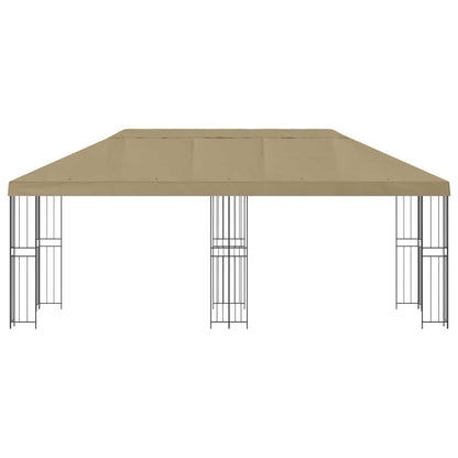 vidaXL Garden Gazebo 6 x 3 m Beige Polyester and Steel 190 gsm