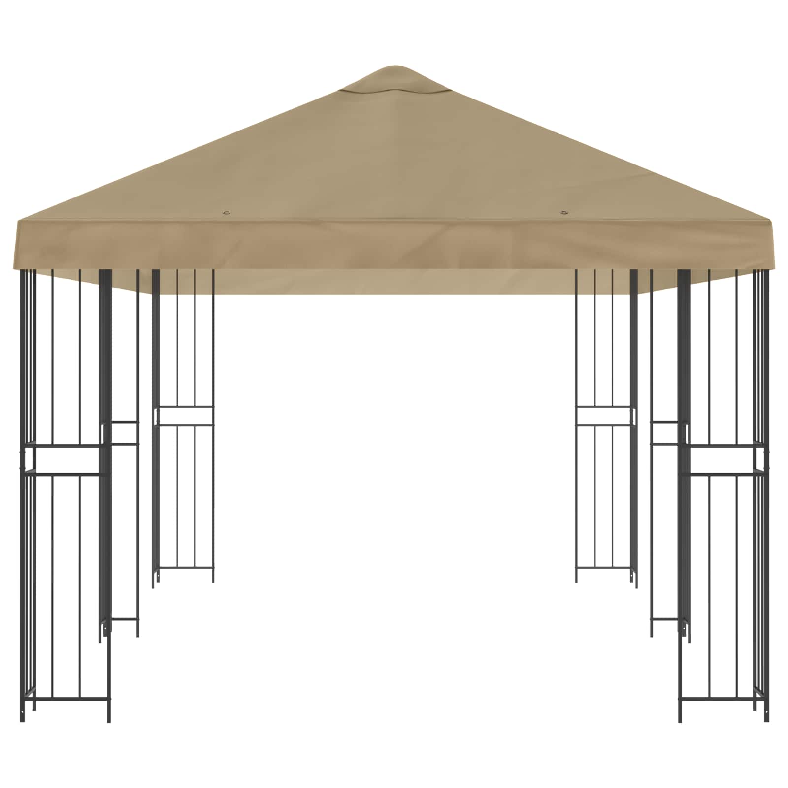 vidaXL Garden Gazebo 6 x 3 m Beige Polyester and Steel 190 gsm