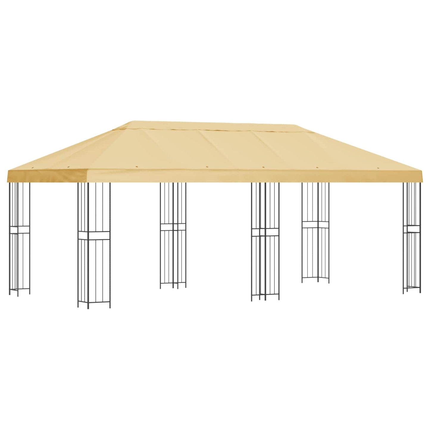 vidaXL Garden Gazebo 6 x 3 m Cream Polyester and Steel 190 gsm