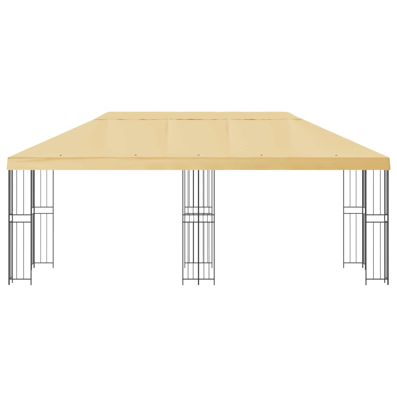 vidaXL Garden Gazebo 6 x 3 m Cream Polyester and Steel 190 gsm