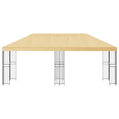 vidaXL Garden Gazebo 6 x 3 m Cream Polyester and Steel 190 gsm