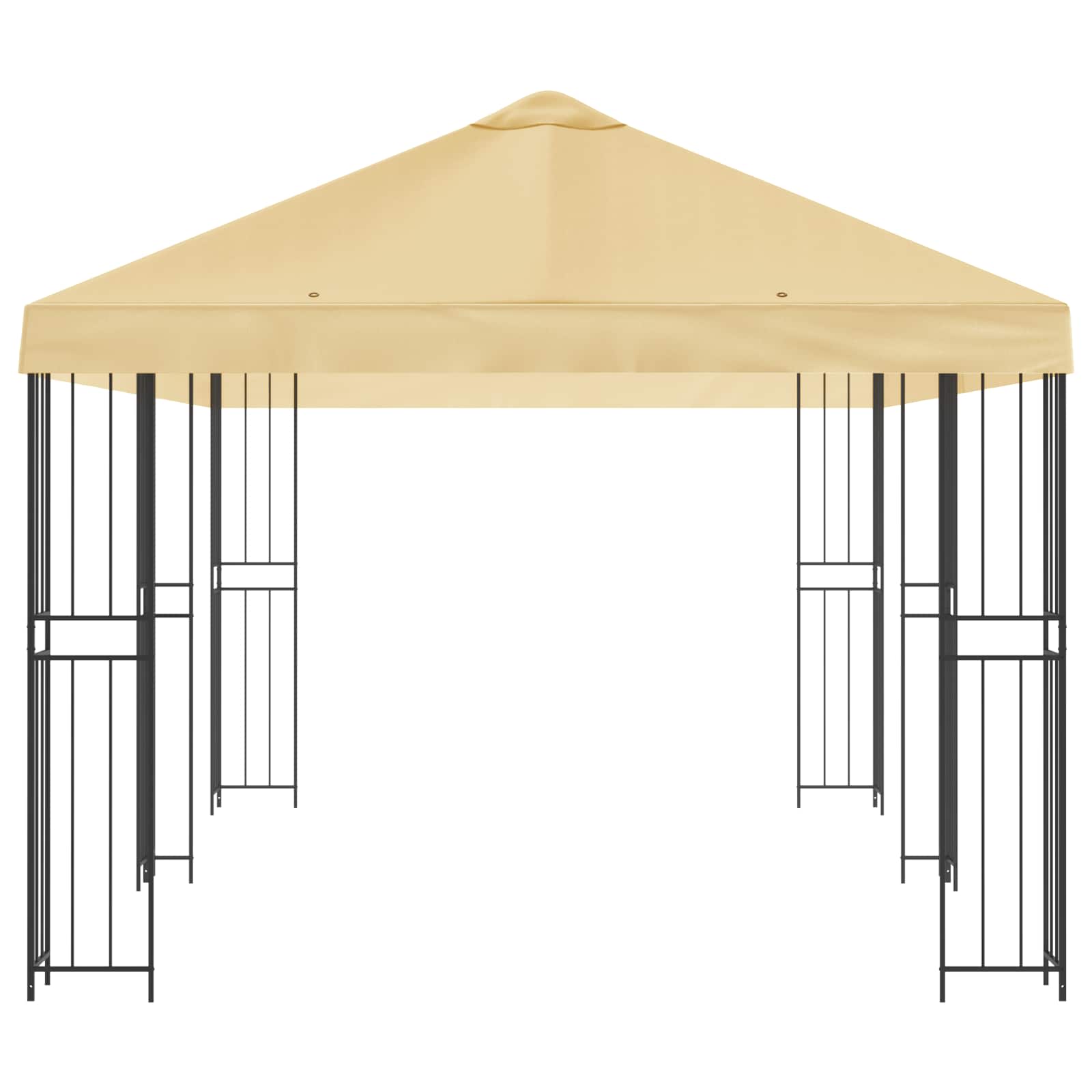 vidaXL Garden Gazebo 6 x 3 m Cream Polyester and Steel 190 gsm
