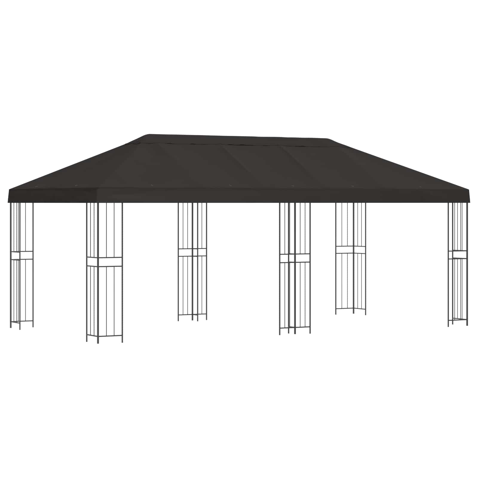 vidaXL Garden Gazebo 6 x 3 m Anthracite Polyester and Steel 190 gsm