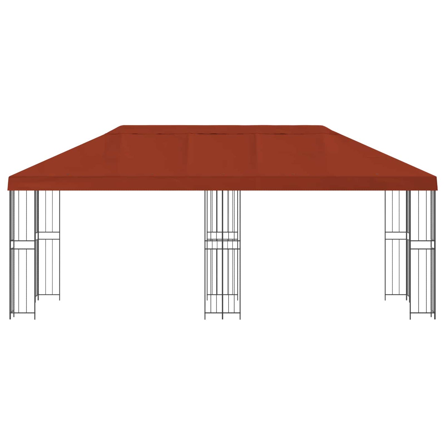 vidaXL Garden Gazebo 6 x 3 m Terracotta Polyester and Steel 190 gsm