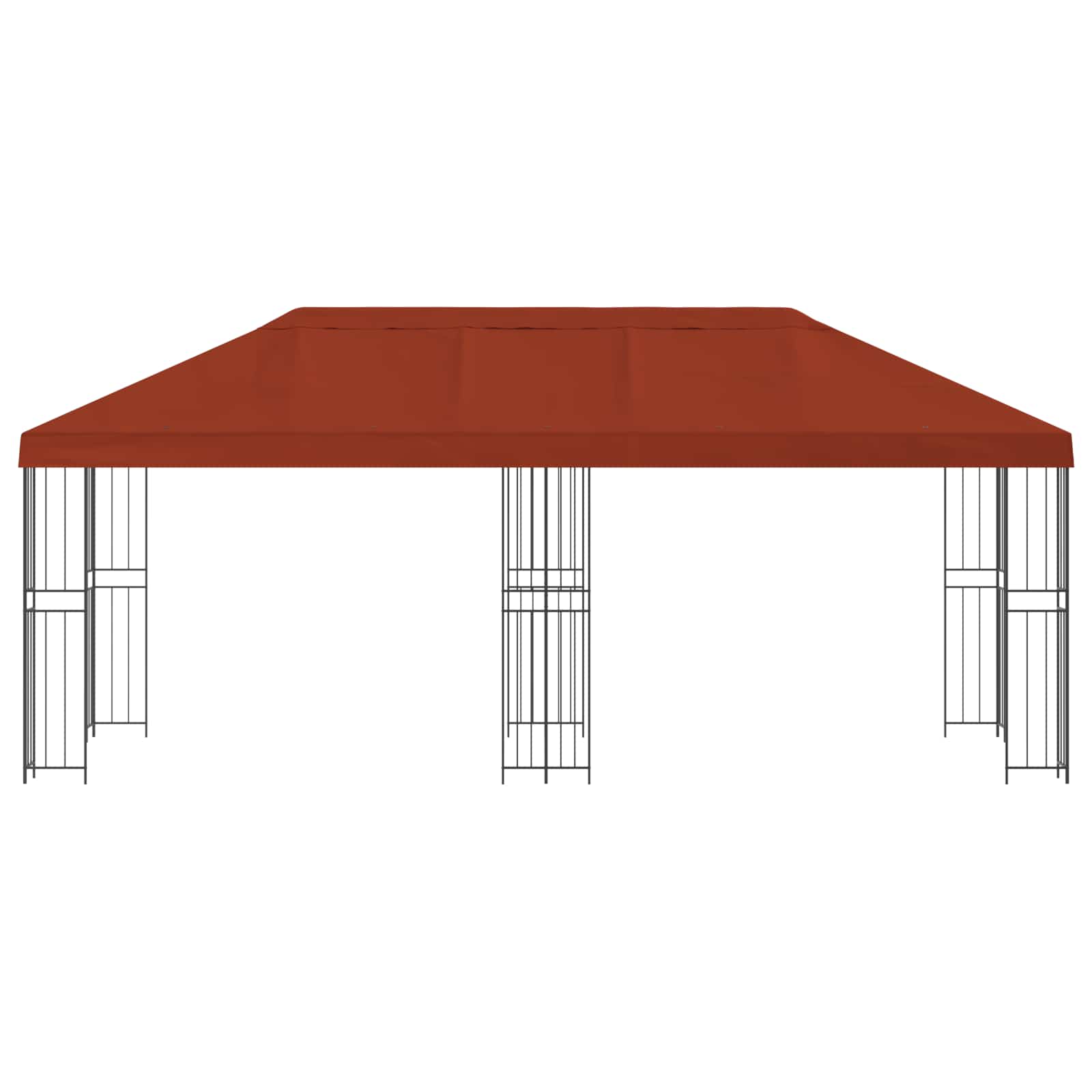 vidaXL Garden Gazebo 6 x 3 m Terracotta Polyester and Steel 190 gsm