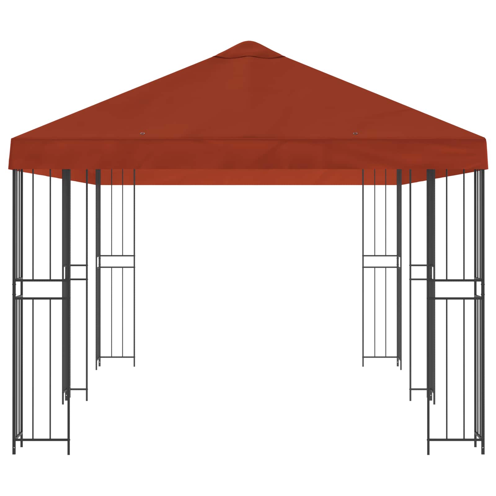 vidaXL Garden Gazebo 6 x 3 m Terracotta Polyester and Steel 190 gsm