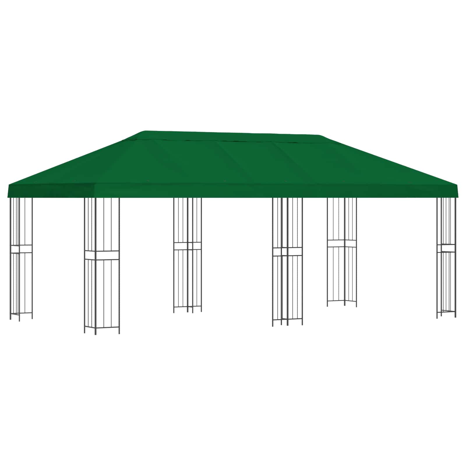 vidaXL Garden Gazebo 6 x 3 m Green Polyester and Steel 190 gsm