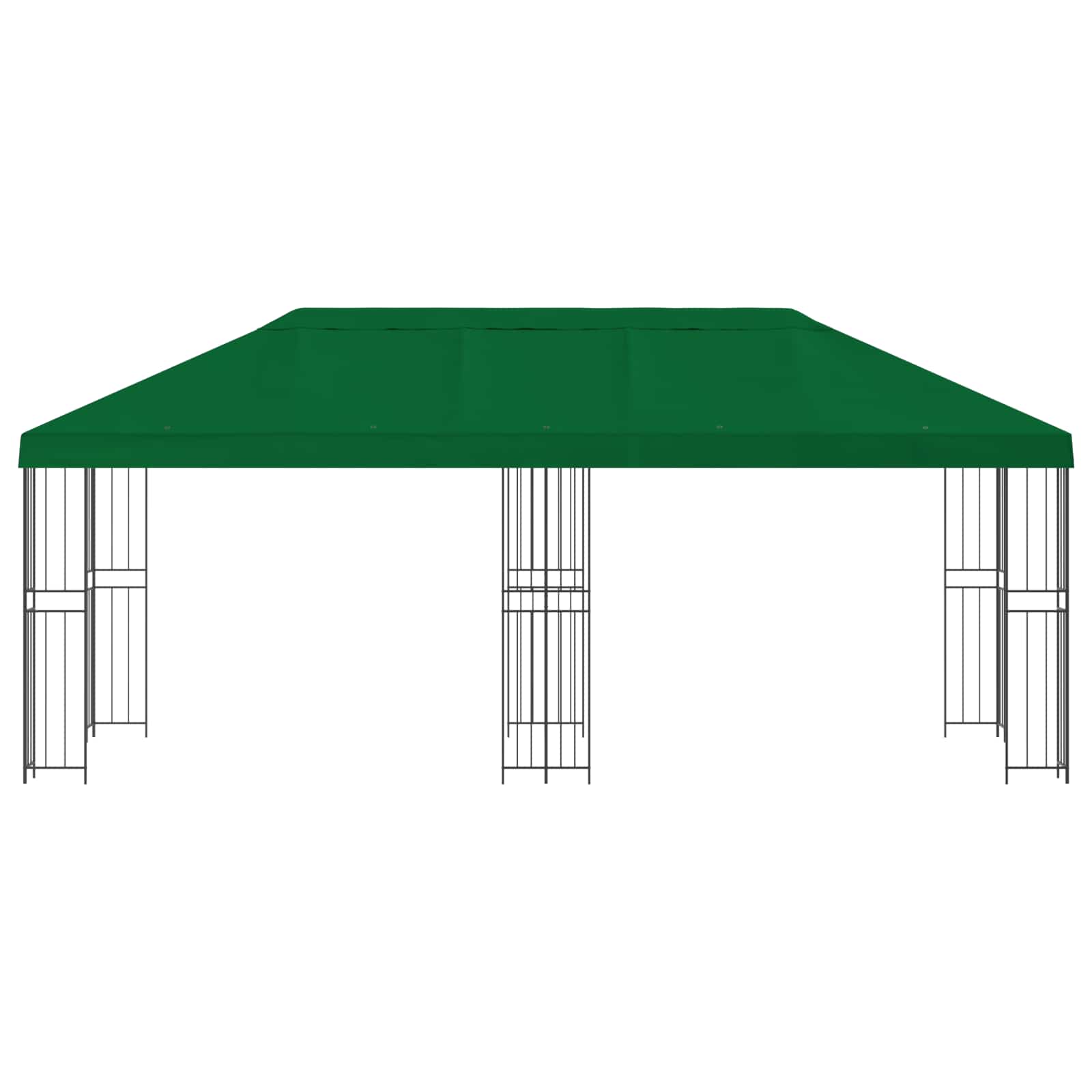vidaXL Garden Gazebo 6 x 3 m Green Polyester and Steel 190 gsm