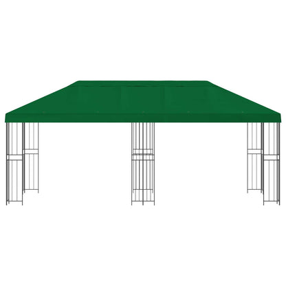 vidaXL Garden Gazebo 6 x 3 m Green Polyester and Steel 190 gsm