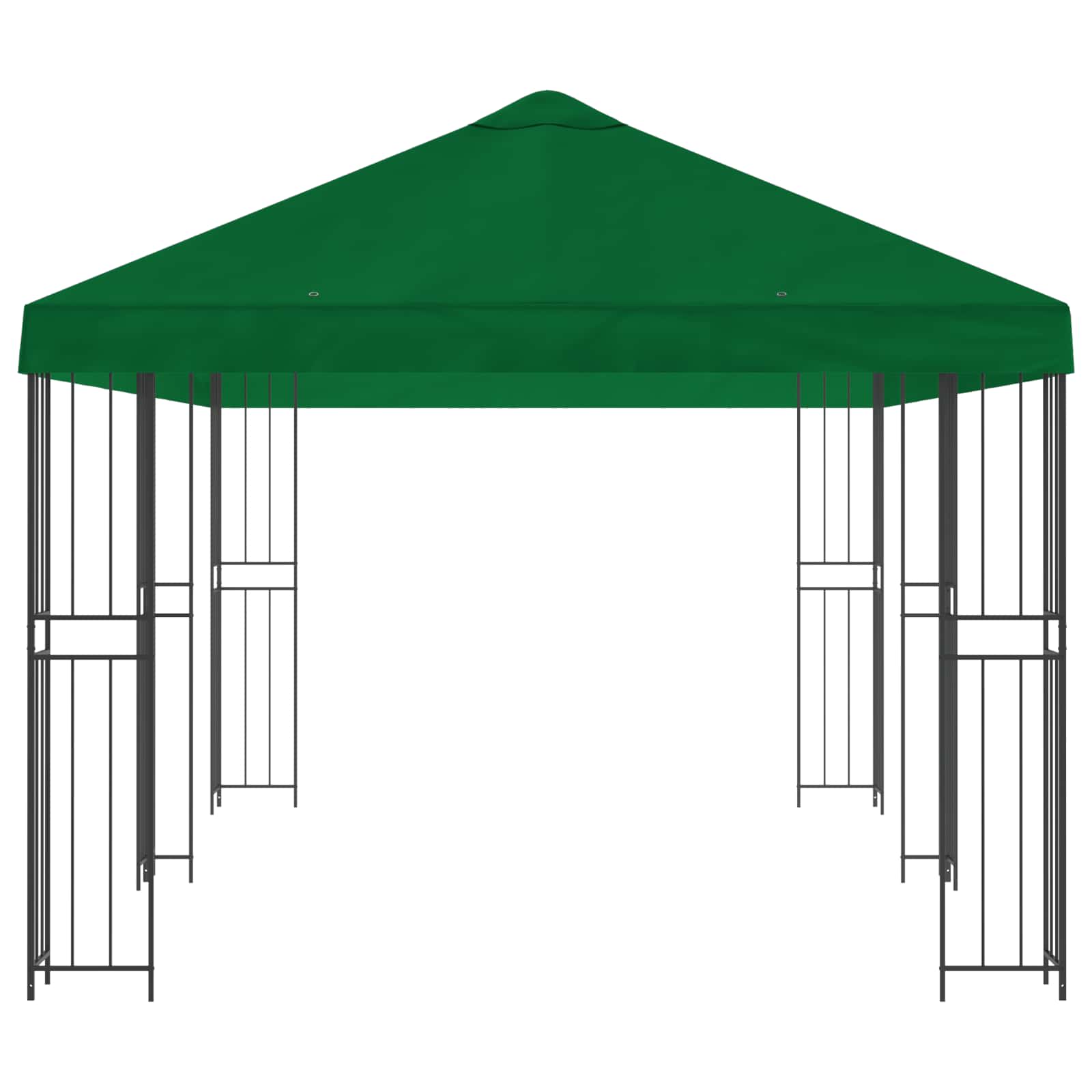 vidaXL Garden Gazebo 6 x 3 m Green Polyester and Steel 190 gsm
