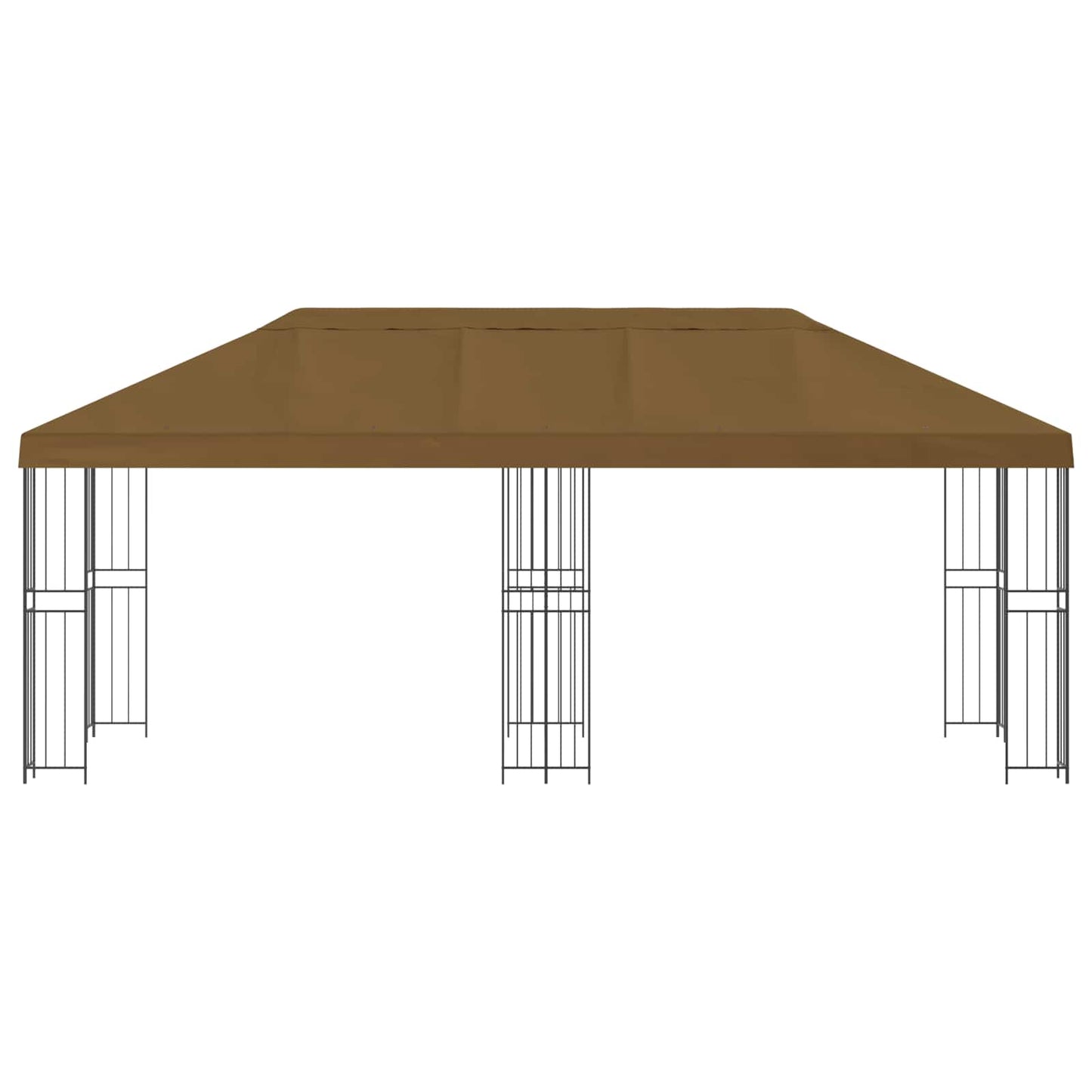 vidaXL Garden Gazebo 6 x 3 m Taupe Polyester and Steel 190 gsm