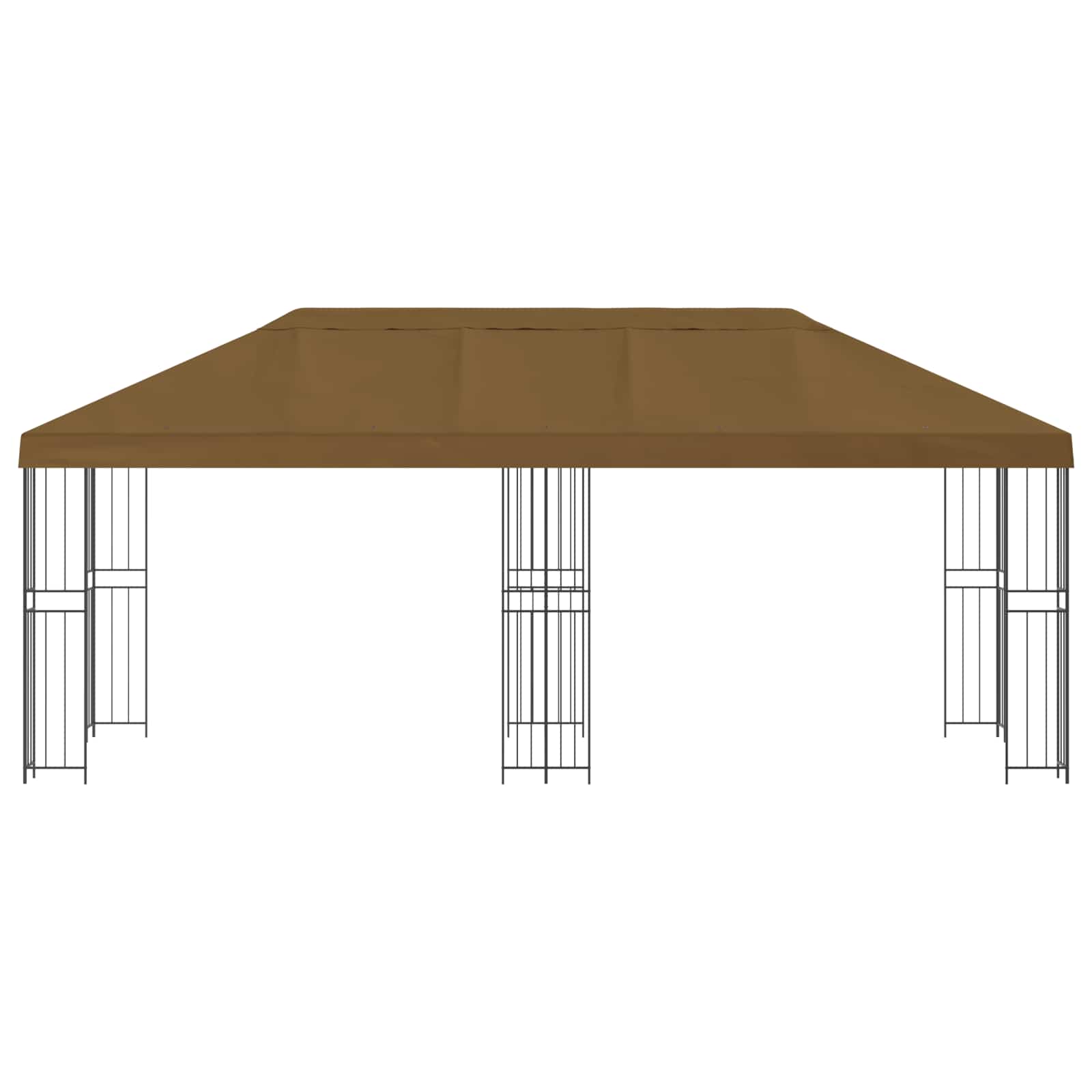 vidaXL Garden Gazebo 6 x 3 m Taupe Polyester and Steel 190 gsm