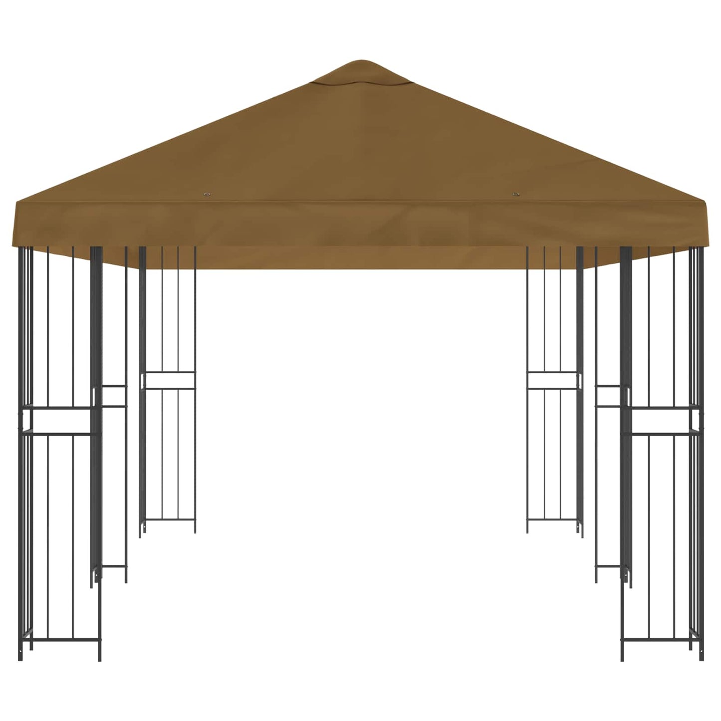 vidaXL Garden Gazebo 6 x 3 m Taupe Polyester and Steel 190 gsm