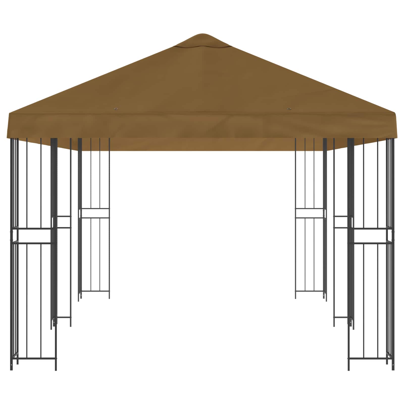 vidaXL Garden Gazebo 6 x 3 m Taupe Polyester and Steel 190 gsm