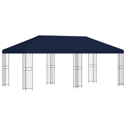 vidaXL Garden Gazebo 6 x 3 m Blue Polyester and Steel 190 gsm