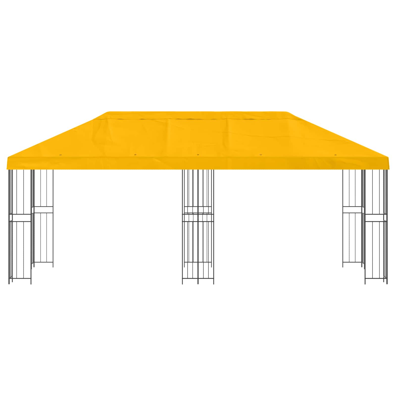 vidaXL Garden Gazebo 6 x 3 m Yellow Polyester and Steel 190 gsm