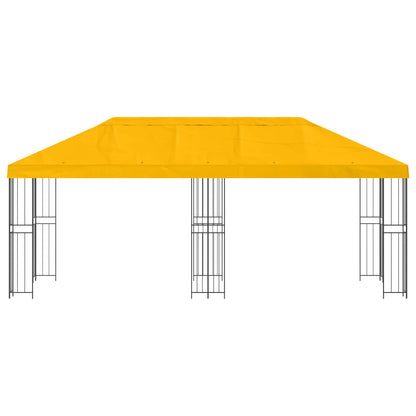 vidaXL Garden Gazebo 6 x 3 m Yellow Polyester and Steel 190 gsm