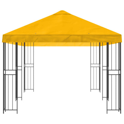 vidaXL Garden Gazebo 6 x 3 m Yellow Polyester and Steel 190 gsm