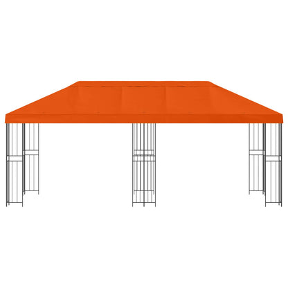 vidaXL Garden Gazebo 6 x 3 m Orange Polyester and Steel 190 gsm