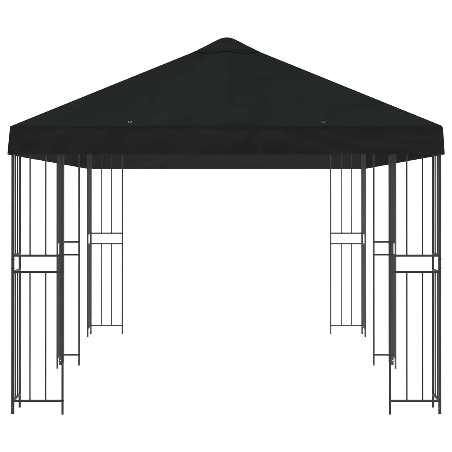 vidaXL Garden Gazebo 6 x 3 m Black Polyester and Steel 190 gsm