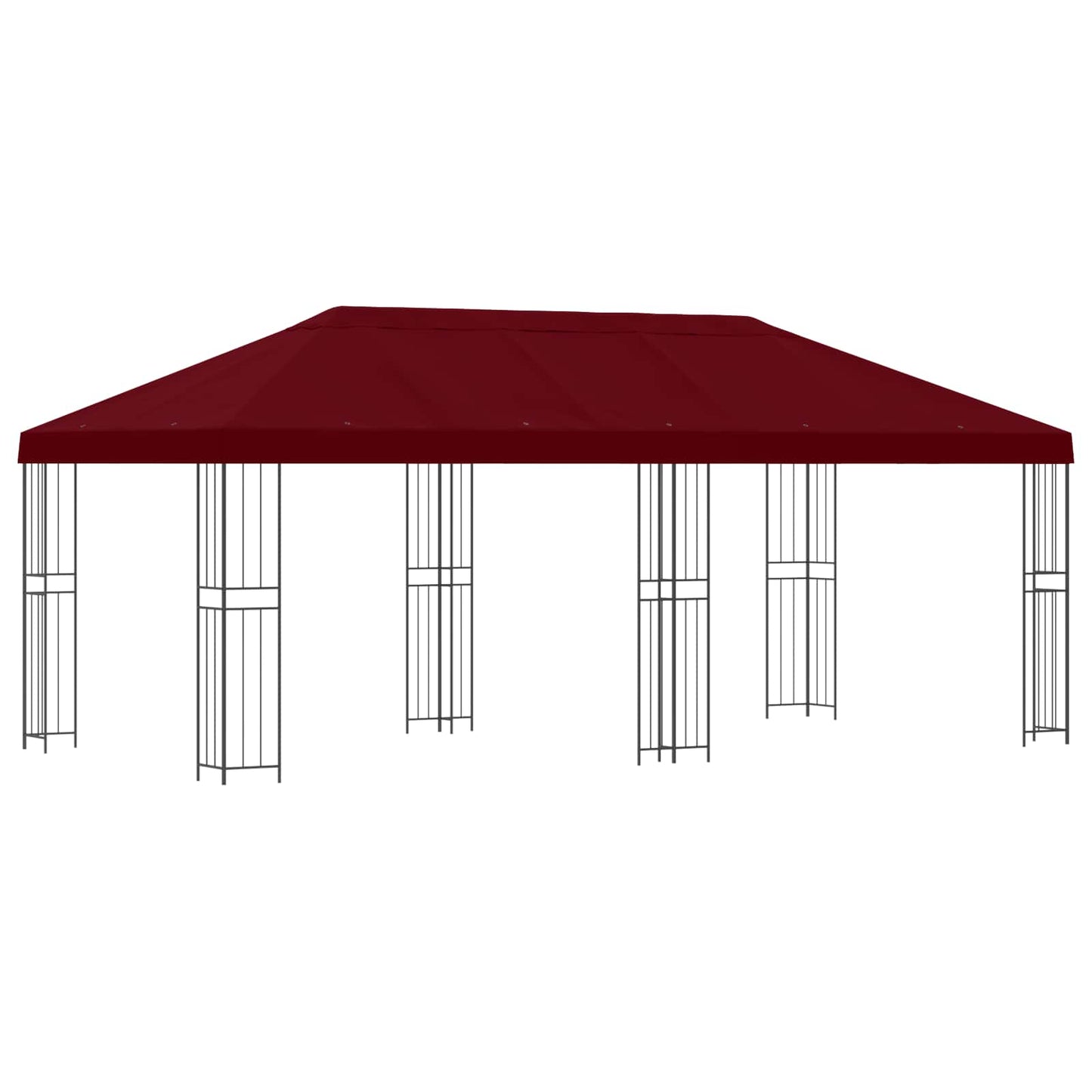 vidaXL Garden Gazebo 6 x 3 m Burgundy Polyester and Steel 190 gsm