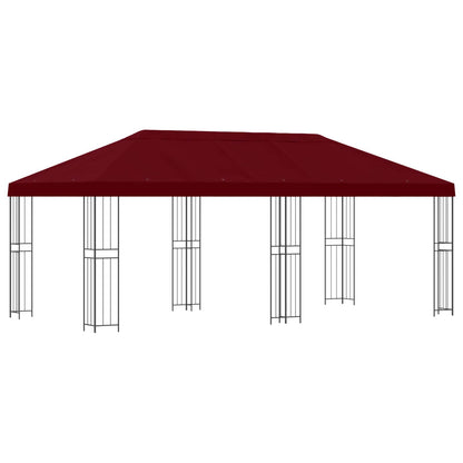 vidaXL Garden Gazebo 6 x 3 m Burgundy Polyester and Steel 190 gsm