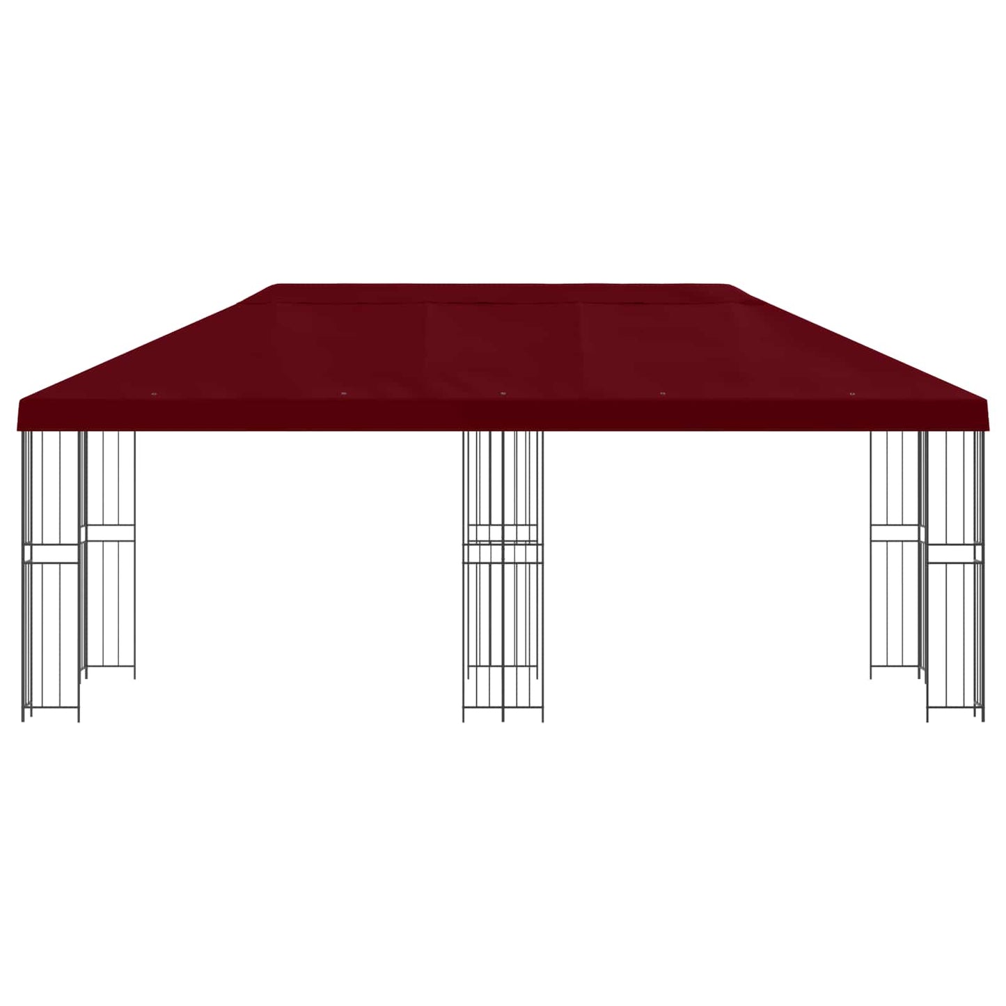 vidaXL Garden Gazebo 6 x 3 m Burgundy Polyester and Steel 190 gsm