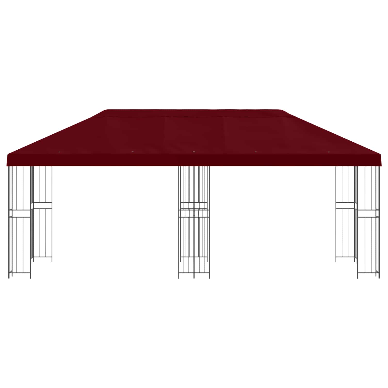 vidaXL Garden Gazebo 6 x 3 m Burgundy Polyester and Steel 190 gsm