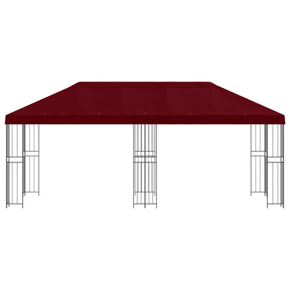vidaXL Garden Gazebo 6 x 3 m Burgundy Polyester and Steel 190 gsm