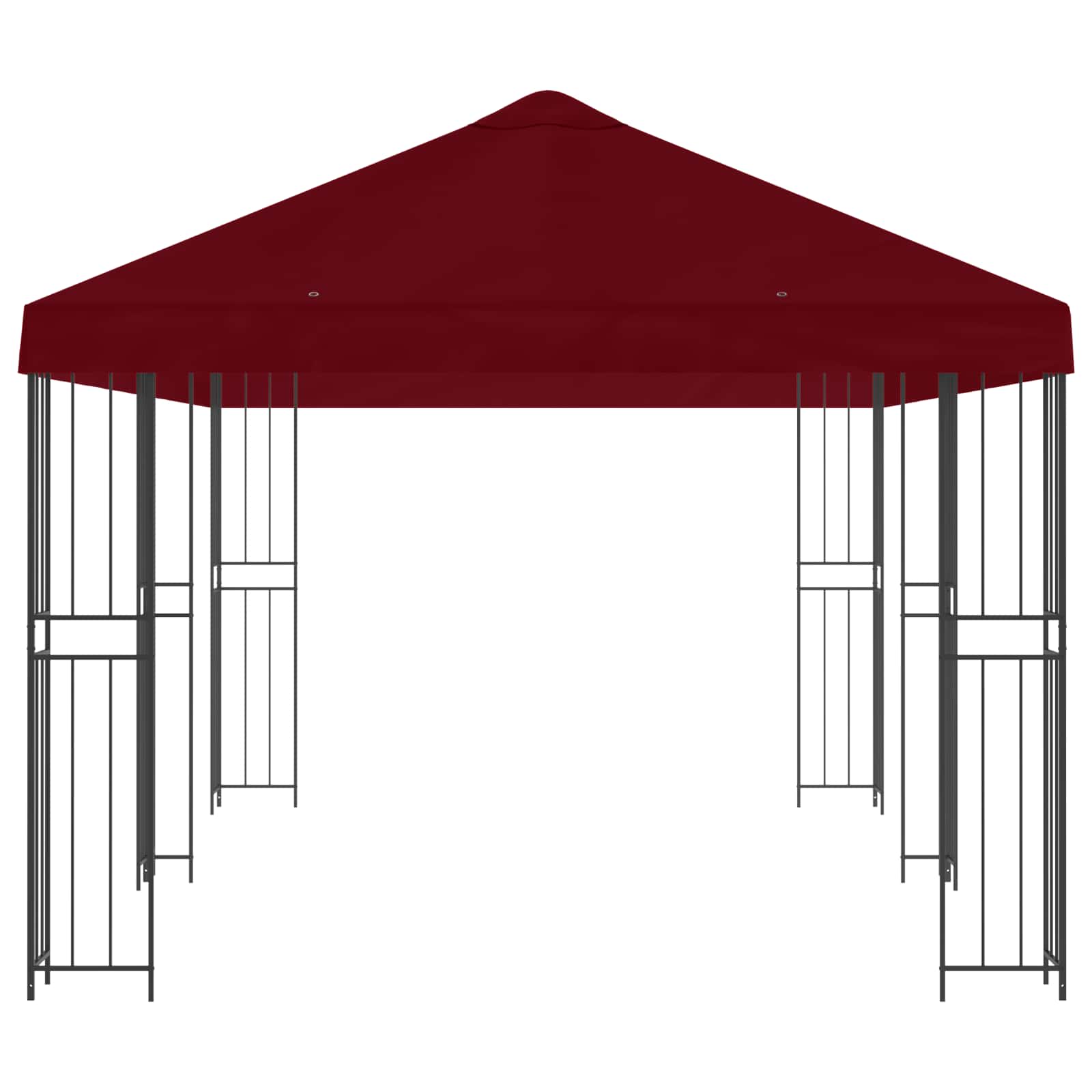 vidaXL Garden Gazebo 6 x 3 m Burgundy Polyester and Steel 190 gsm
