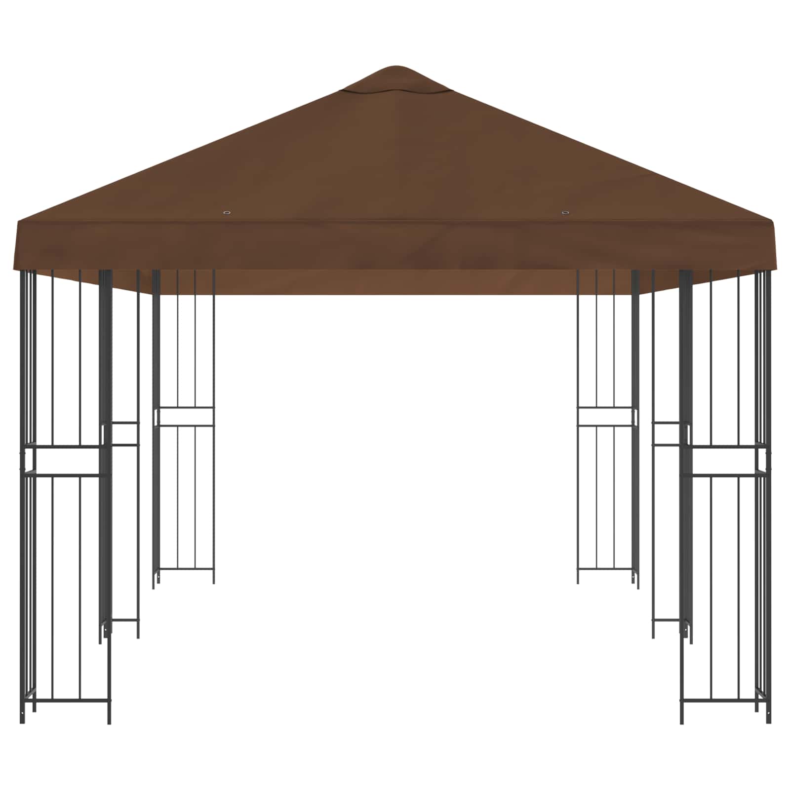 vidaXL Garden Gazebo 6 x 3 m Brown Polyester and Steel 190 gsm