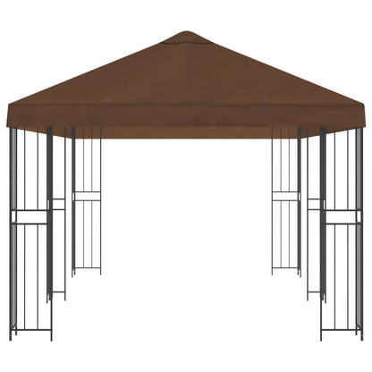vidaXL Garden Gazebo 6 x 3 m Brown Polyester and Steel 190 gsm