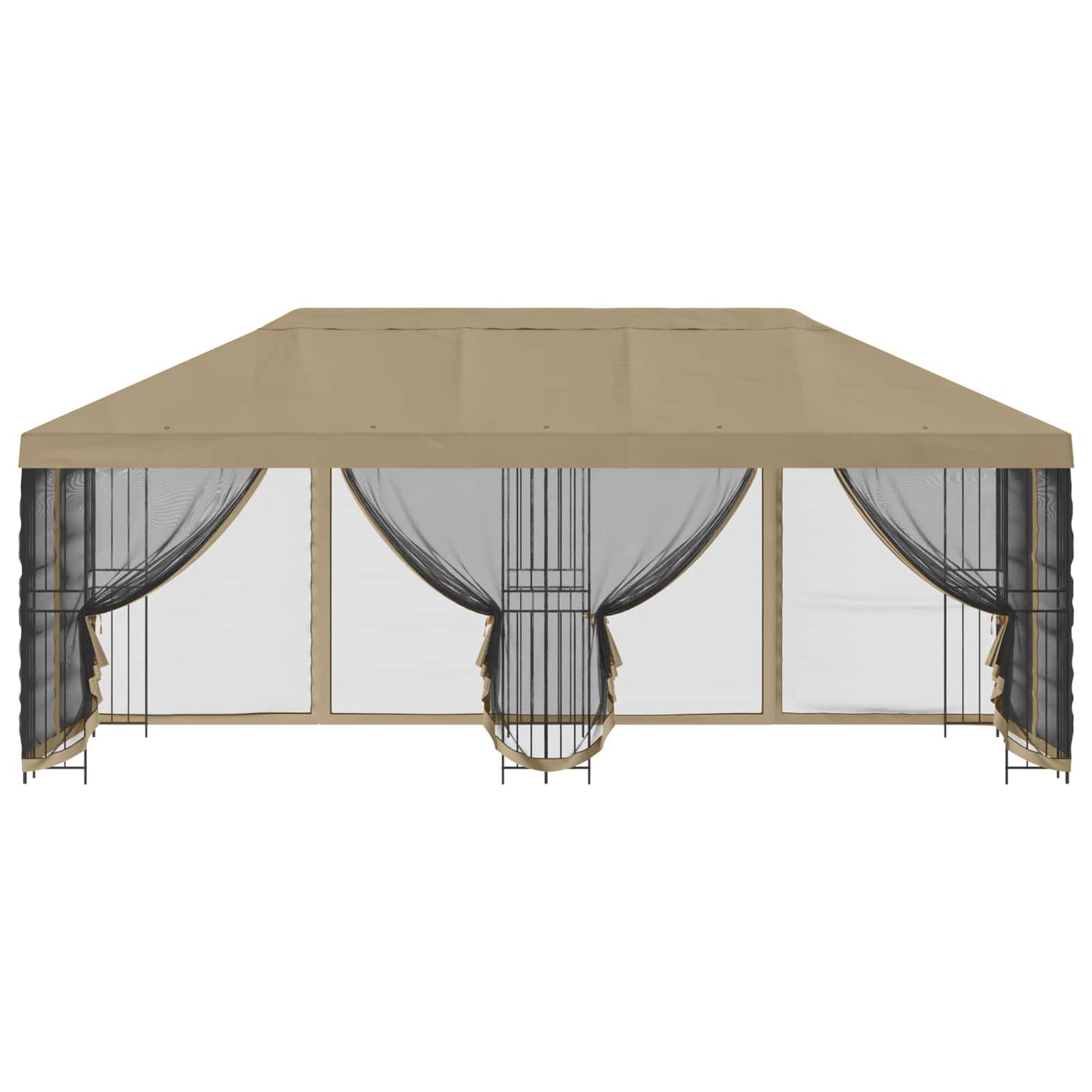 vidaXL 6 x 3 m Beige Polyester and Steel 190 gsm