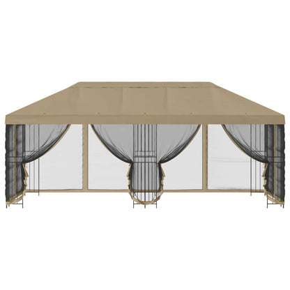 vidaXL 6 x 3 m Beige Polyester and Steel 190 gsm
