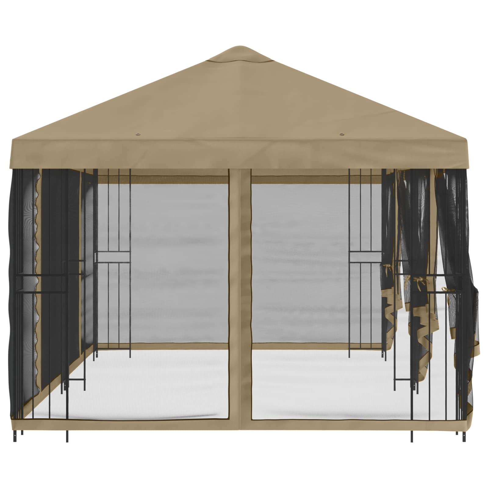 vidaXL 6 x 3 m Beige Polyester and Steel 190 gsm