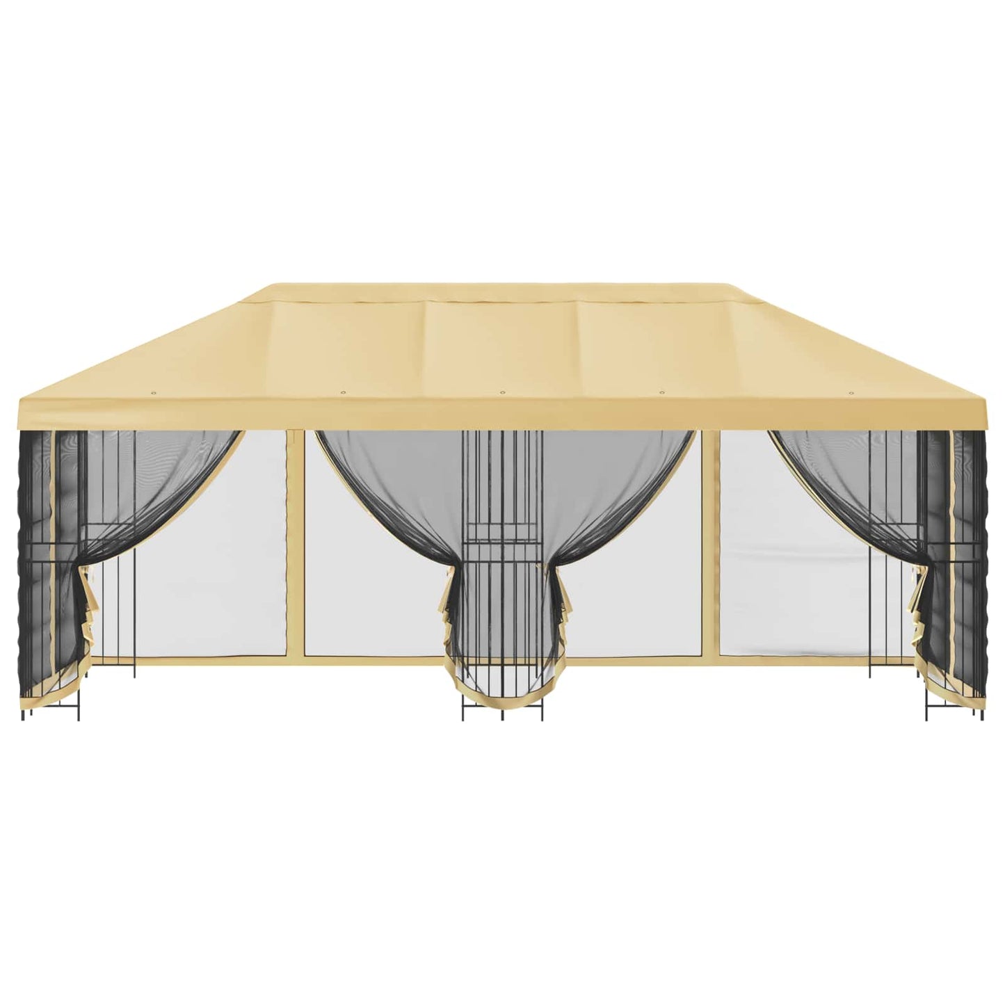 vidaXL 6 x 3 m Cream Polyester and Steel 190 gsm