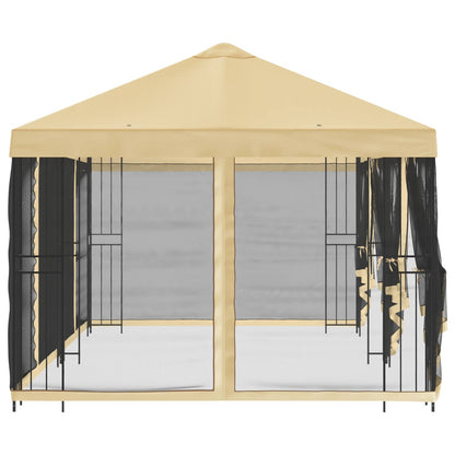 vidaXL 6 x 3 m Cream Polyester and Steel 190 gsm